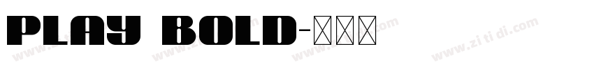 Play bold字体转换